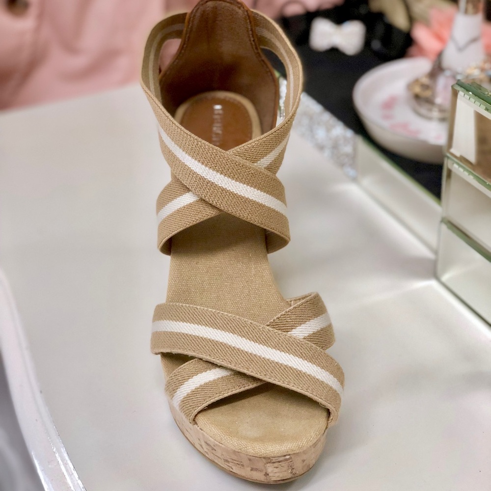 Tan Platform Wedge Heels